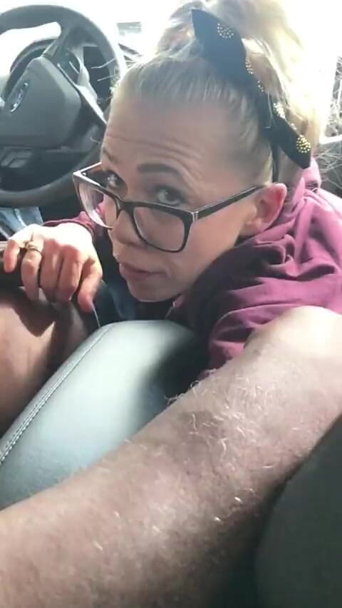 Tickled Pink Productions: Blonde slut wife sucks super fat bbc in car