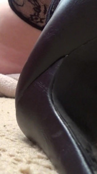 Shaved Cunt Machine-fucked Raw - Stockings & Heels Floor View POV