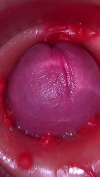 Camera in Vagina, Cervix POV, Creampie