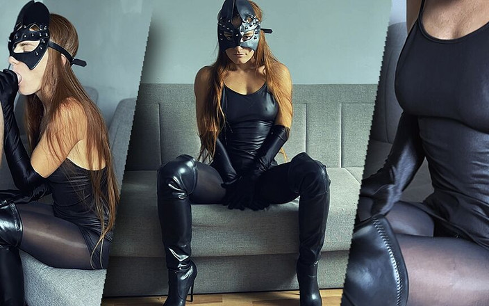 Myredfoxgirl: Göttin in Glänzender Strumpfhose Und Lederstiefeln Entleert Dich Auf Ihre...