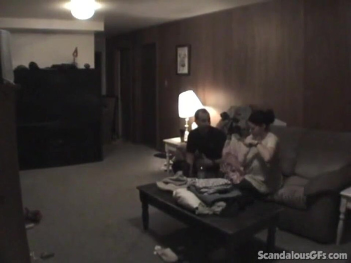 Scandalous GFs: Big tit milf fucks in a dark room away from...