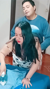 I Catch My Stepmother Ironing Clothes to Fuck