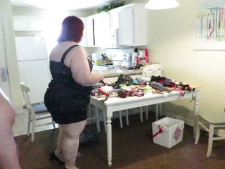 BBW nurse Vicki adventures with friends: MistressJ flogs, crops and does iced play to gagged man...
