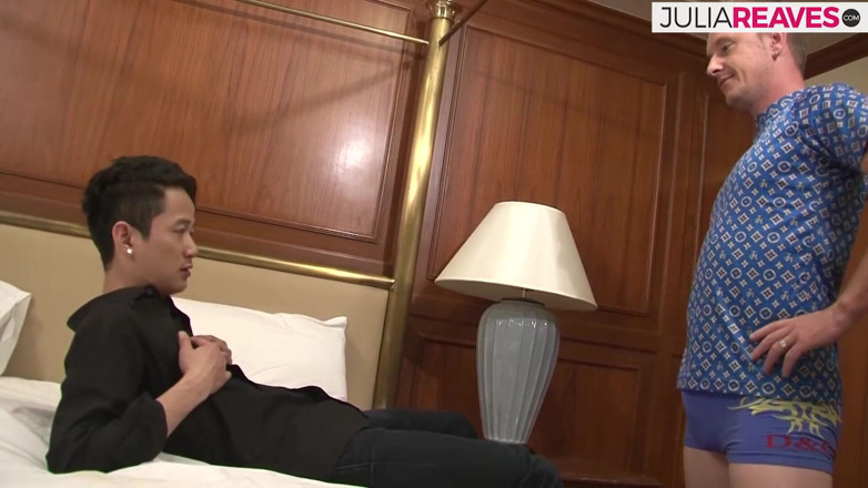 Just X Gays amateur porn: A skinny boy rides a huge cock after a deepthroat...