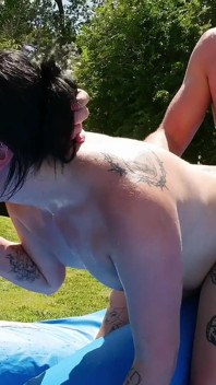 Outdoor Bounce House Orgy