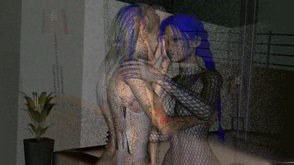 Wasbxxx: Lesbianas besándose