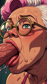 Curvy Mature Blowjob Art