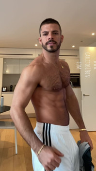 Showing My Big Cock in White Shorts.