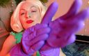 Arya Grander: Фіолетові побутові рукавички asmr сексуальне відео (Арья Грандер)