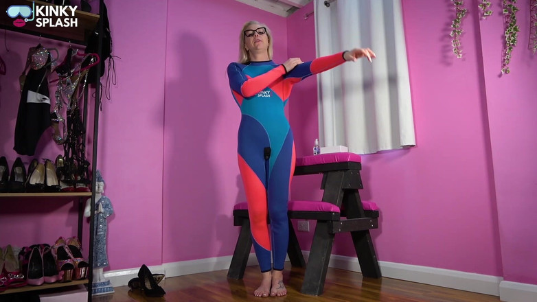 UKCuteGirl Lucy Lauren: Agent Discipline Vibrating Plug Wetsuit Punishment