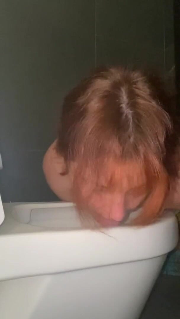 Elena917: Licking Hotel toilets, fuck with toilet brush and cum from...