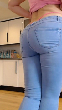 Grande rabo de fio dental jeans cam prostituta