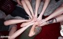 Ziva Fey: Ziva Fey - Ziva i 5 przyjaciół seksowny grupowy fetysz stóp wyświetlacz