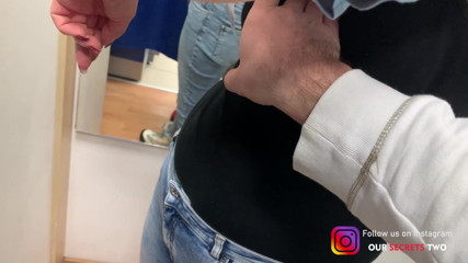 Our Secrets: Surprise cum in her panties in store changing room