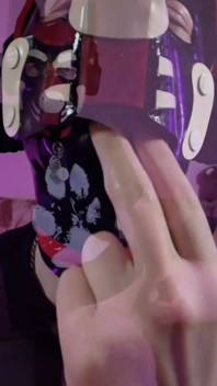 Playful Pup Tease with Fingers and Flex