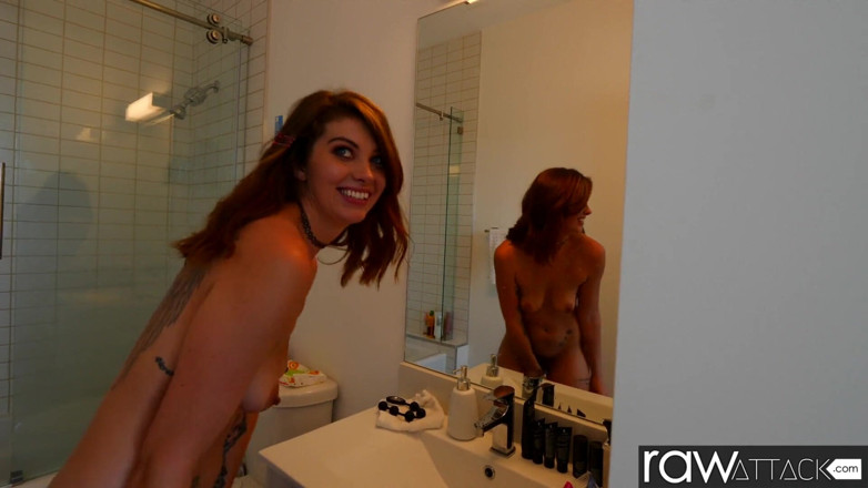 RawAttack: Hairy pussy babe with juice bubble in hardcore POV