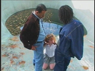 Porno Stars: White whore gets drilled with black cocks