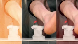 돼지를위한 황금 발 목욕