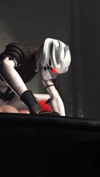 Hot sex in the sci-fi-lab. A sexy girl gets fucked by an android monster
