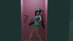 Mona Genshin 임팩트 글로리 홀 헨타이 옷을 벗고 춤을 추고 섹스 MMD 3D - 클리어 블루 컬러 편집 Smixix