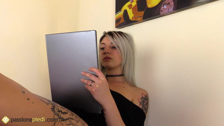 Foot Fetish HD: Ayra, lovely inked babe teases with her sexy feet