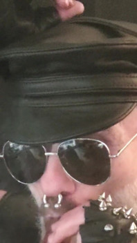 Stiefvater leder-punk