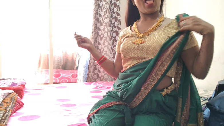 Mumbai Ashu: Sexy indiano zia sesso con calda indiana Saree rimuovere