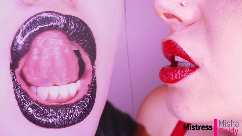 Goddess Misha Goldy: Preto vs red sedução JOI