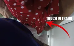 Touched His Cock in the Train to See His Reaction and He Liked!