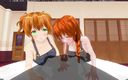 H3DC: 3D 成人动漫 第一人称视角 两个来自村里的红发女孩吮吸你的鸡巴