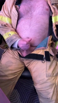 Cum on Fireman Turnout Pants