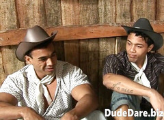 DudeDare: Erotic cowboys doing it bareback at the staples