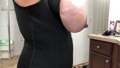 VeeVee Vixen: Tieten Pec buigen en melken aangepaste b-roll