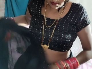 Lalita singh: Hintli desi video sevimli köylü yenge siyah sari bluz külot...