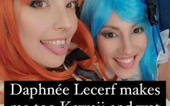 Lety Howl e Daphnee Lecerf lésbicas lambendo buceta anal com cinta-caralho terminando em uma joi com contagem regressiva