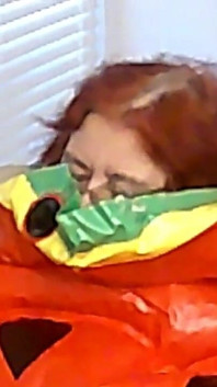 BBW Nurse Vicki Blowing up a Huge Plastic Float That Looks Like a Water Melon Slice