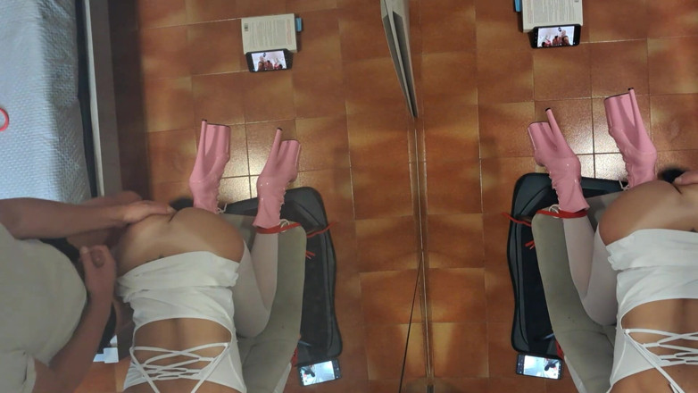 LauraOnHeels: MILF bị trói trên ghế và đụ trong miệng và âm hộ