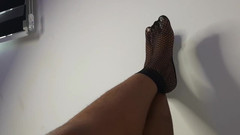 Mara Exotic: Jen nohy v Síťovaných ponožkách Tease