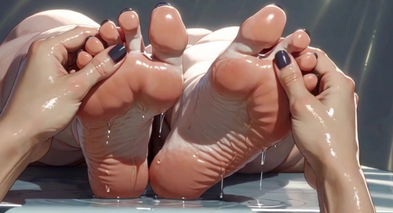 YOUR BEST FANTASY: SSBBW Oil Foot Massage Close up - Big Beautiful Feet &amp; Toes