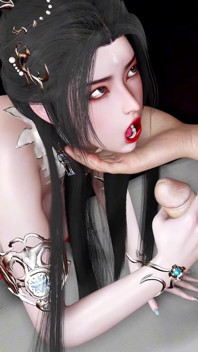 3d cô bé cosplay siêu dễ thương làm tình ba người với hai con cu to