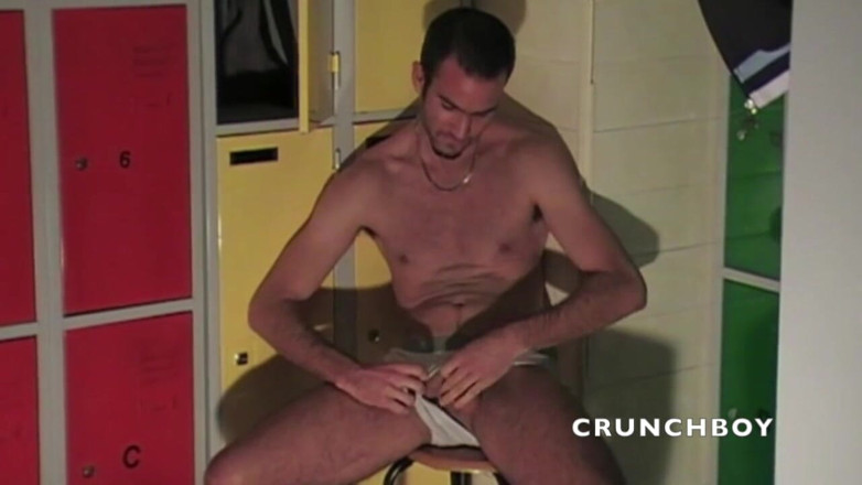 STRAIGHT BOY CURIOUS: Straight boy masturbates in locker room at the sport