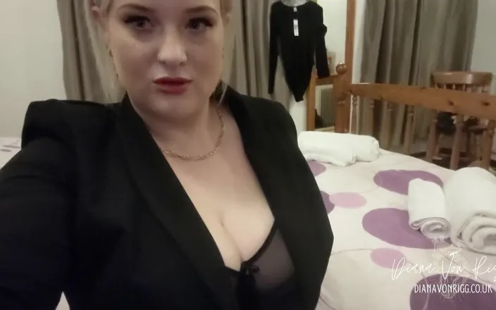 Diana Von Rigg: Footboy Rewarded with Nylon Feet and Slender Tattooed Leg Worship