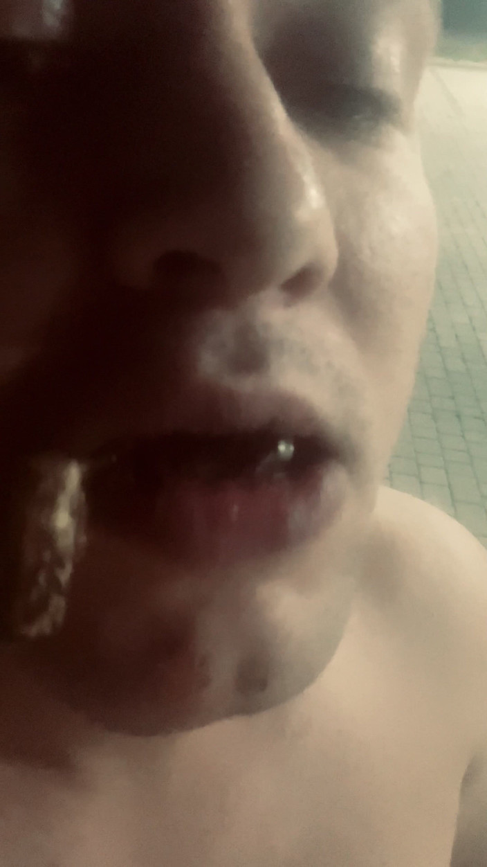 Merry Bell: Eats Cigarette Butts and Trash From a Trash Can on...