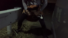 megu2002: Self-training No. 32: Nighttime Walk with the Woof-woof Pose