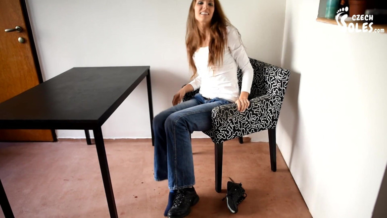 Czech Soles - foot fetish content: Eliška's sexy big feet just for you