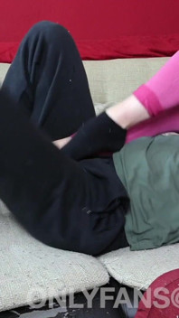 Young Amateur Wife Ballbusting and Facesitting in Socks