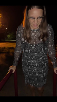 I was peeing behind the bushes in the park?