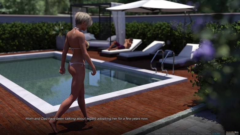 AVNTeller: サマーの香り #1 - 豊満なブロンドの継姉イヴと水着姿で出会う