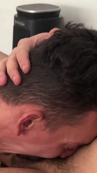 He's Struggling so Hard Taking It Down His Throat but He Keeps Going and Pushing Himself