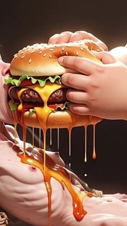 YOUR BEST FANTASY: Extremely Skinny Girl Fed by Massive SSBBW - Extreme Feederism Contrast